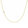 14K Gold Pavé Diamond Letter B Necklace