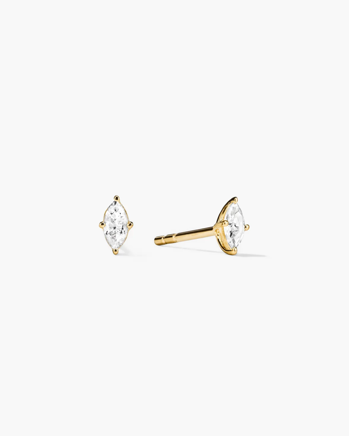 Lab Grown Sapphire Marquise Cut Studs