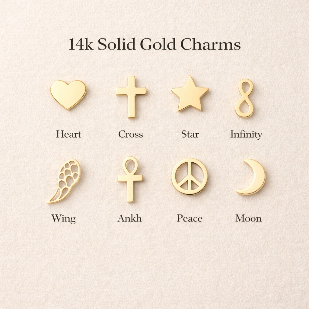 14K Gold Initial Necklace – Personalized A Letter Pendant (Copy)