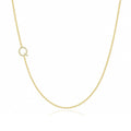 14K Gold Pave Diamond Letter Q Necklace